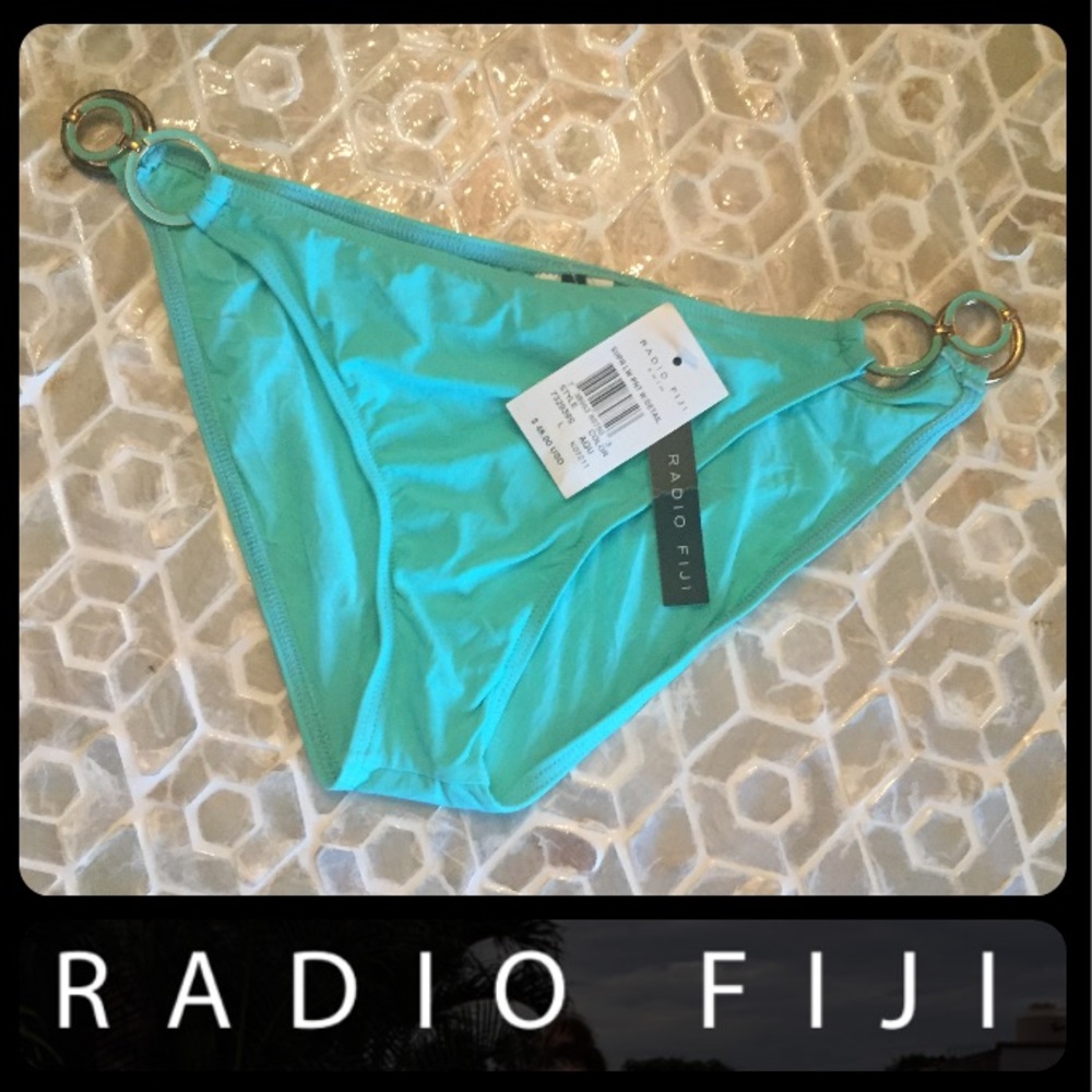 NEW!  Radio Fiji low-rise bottoms in aqua (L)